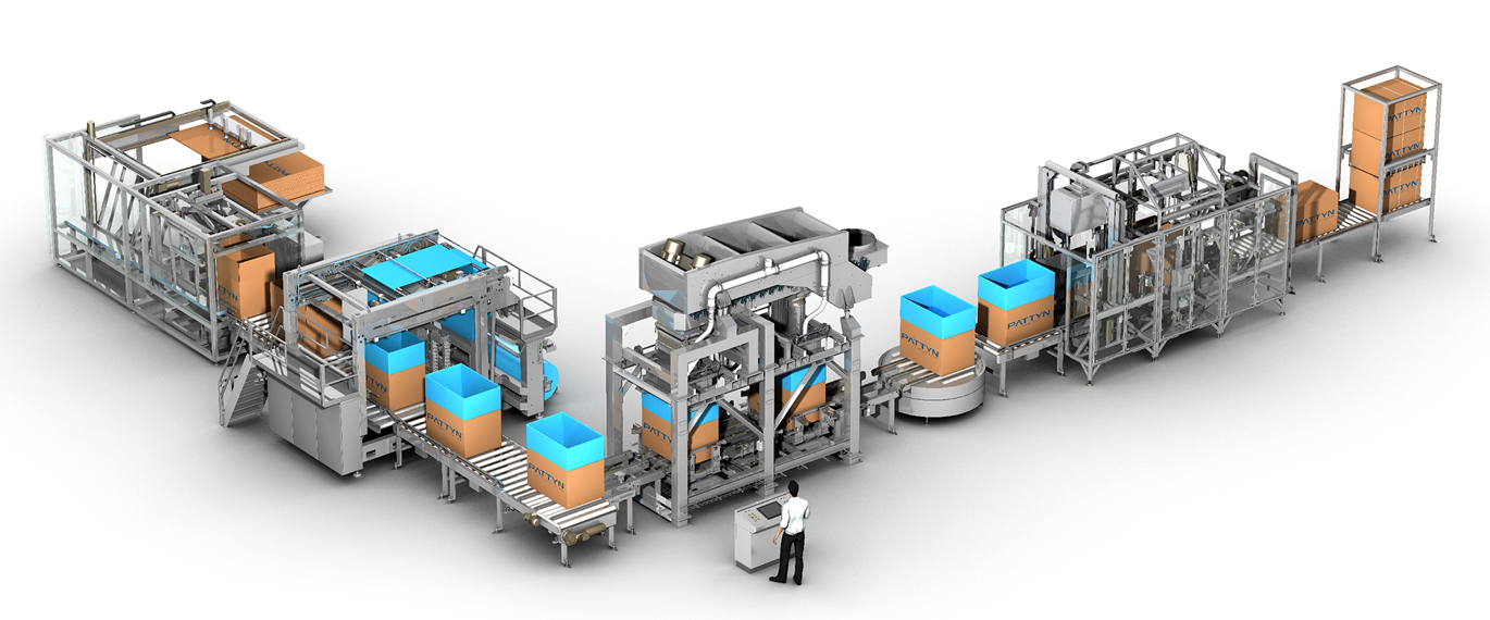 Tobacco packaging line by Pattyn