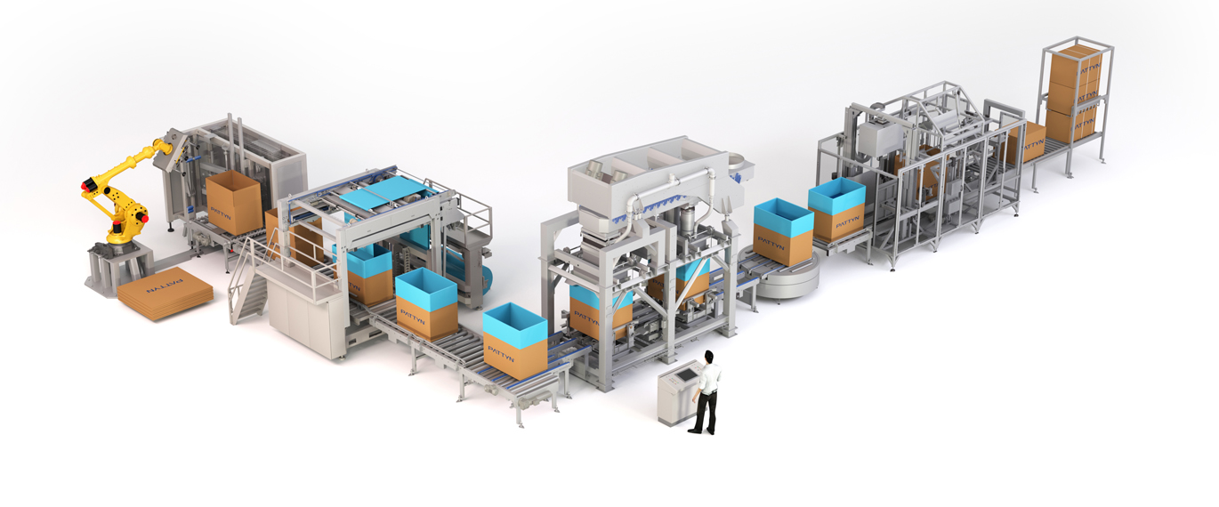 Tobacco packaging line by Pattyn