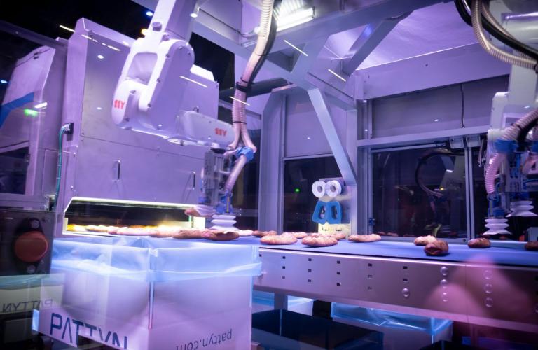 Argoswing-31 robots picking half-baguettes