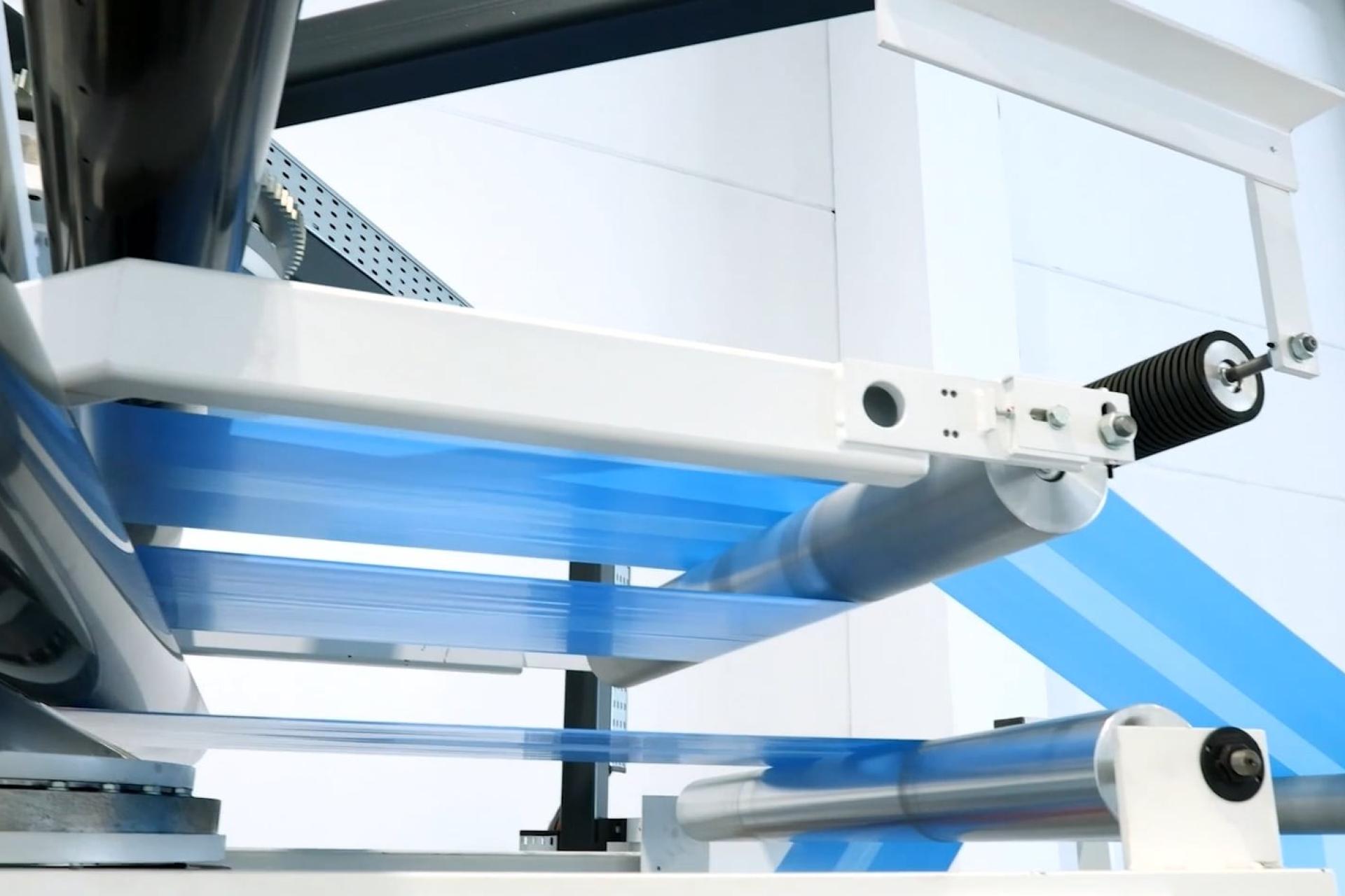 Blow extrusion film on roll
